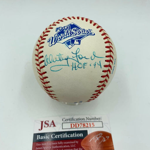 Rare Whitey Hall Of Fame 1974 Signed 1991 World Series Baseball With JSA COA