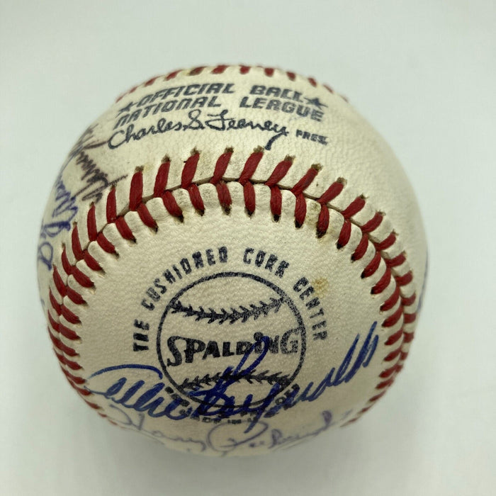 1970's Old Timers Day Signed Baseball Casey Stengel Pee Wee Reese