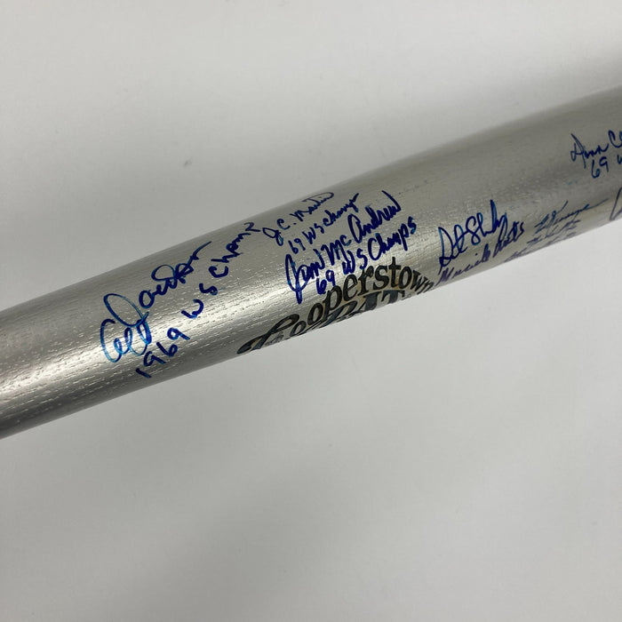 1969 New York Mets World Series Champs Team Signed Bat Nolan Ryan Tom Seaver JSA