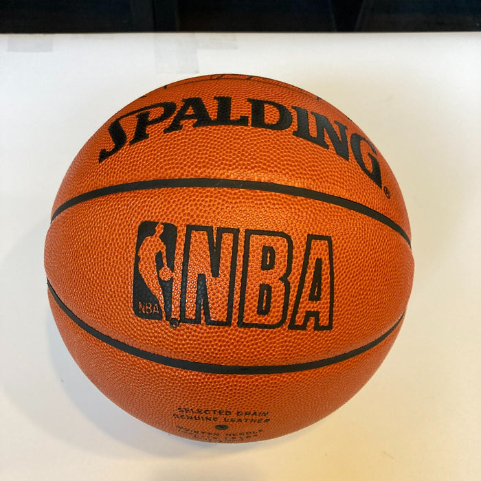 1985-86 Boston Celtics NBA Champs Team Signed Official NBA Game Basketball UDA