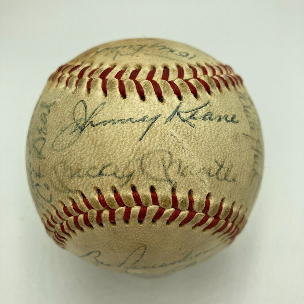 1965 New York Yankees Team Signed Baseball AL Baseball Mickey Mantle PSA DNA COA