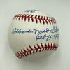 Red Schoendienst Full Name Signed Heavily Inscribed Stat Baseball JSA COA