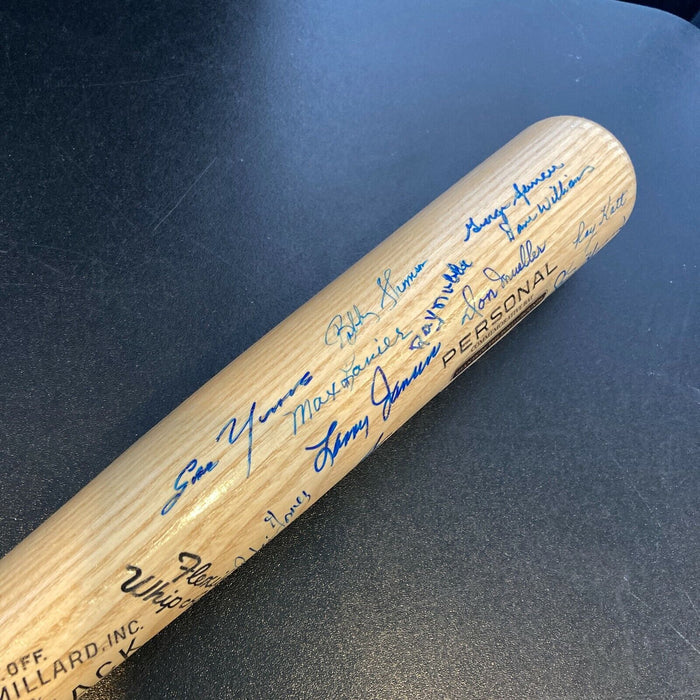 Willie Mays New York Giants Legends Signed Baseball Bat 24 Sigs With JSA COA