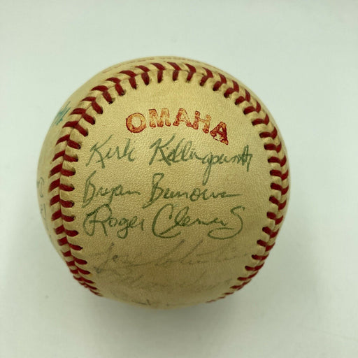 Roger Clemens 1983 Texas Longhorns Team Signed NCAA World Series Baseball JSA