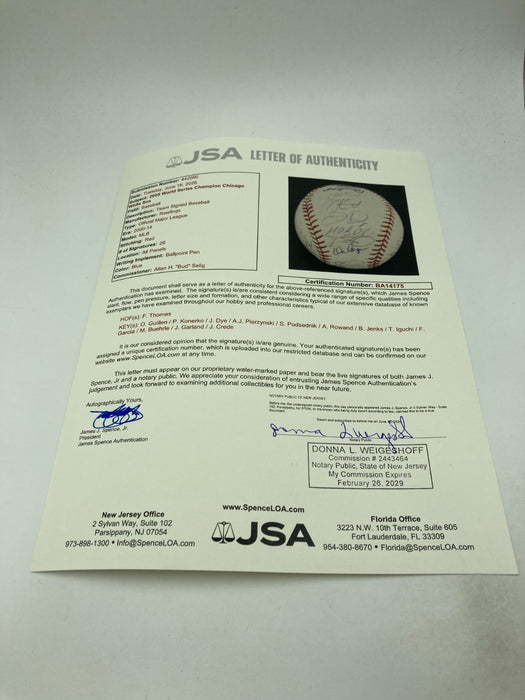 2005 Chicago White Sox World Series Champs Team Signed Baseball JSA COA