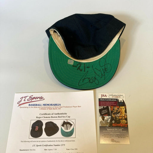 Roger Clemens Signed 1990 Boston Red Sox Game Used Baseball Cap JSA COA