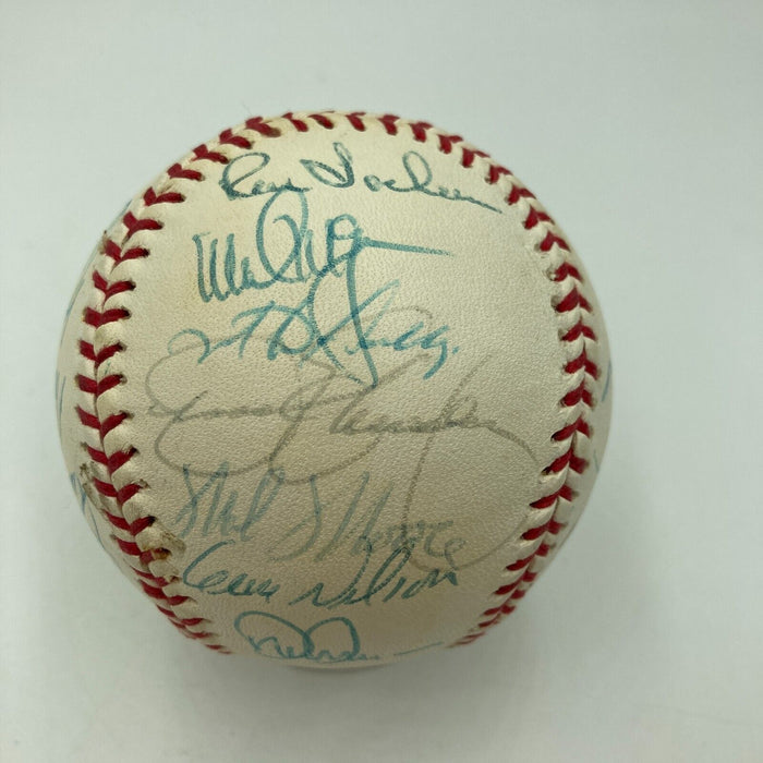 1989 Oakland A’s World Series Champs Team Signed Baseball 28 Sigs JSA COA