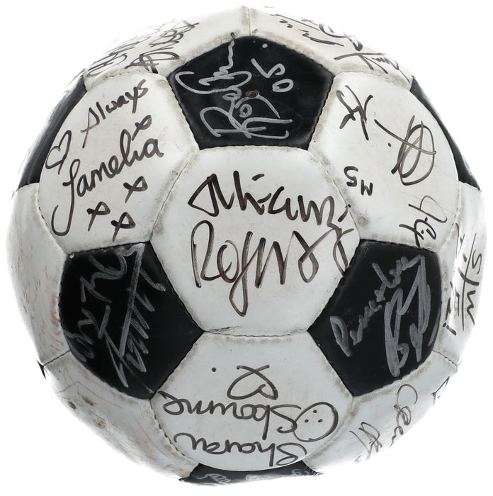 Donald Trump & Kanye West Celebrity Multi Signed Soccer Ball 30+ Sigs JSA COA