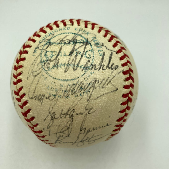1975 Oakland A's Team Signed American League Baseball Beckett COA