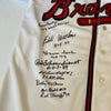 Beautiful 1957 Milwaukee Braves World Series Champs Team Signed Jersey JSA COA