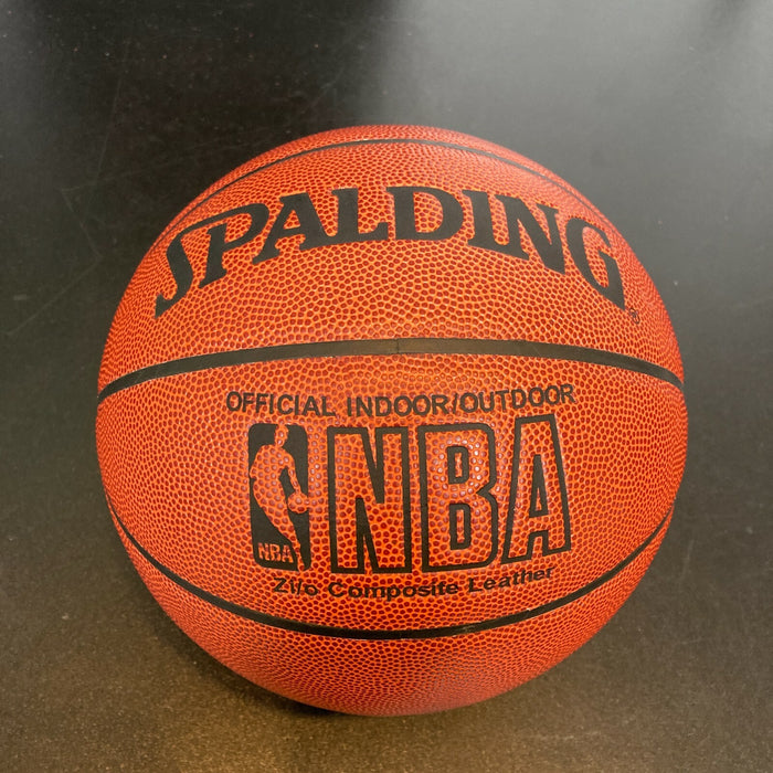 Rare Chick Hearn Single Signed Spalding Basketball Los Angeles Lakers Beckett