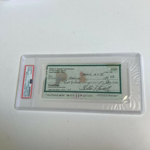 Bill Russell Signed Autographed Bank Check PSA DNA Boston Celtics HOF Legend