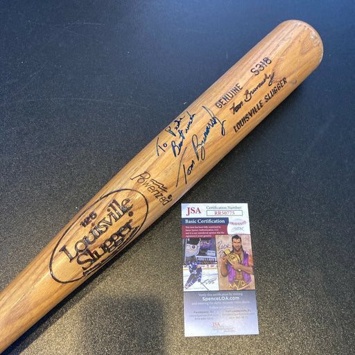 Tom Brunansky Signed 1970's Louisville Slugger Game Used Baseball Bat JSA COA