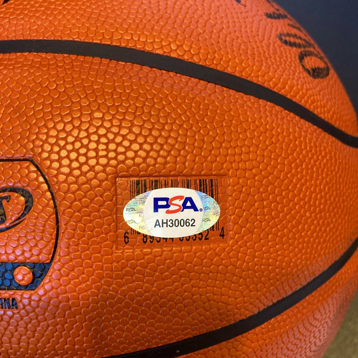 2016-17 Golden State Warriors NBA Champs Team Signed Game Basketball PSA DNA COA