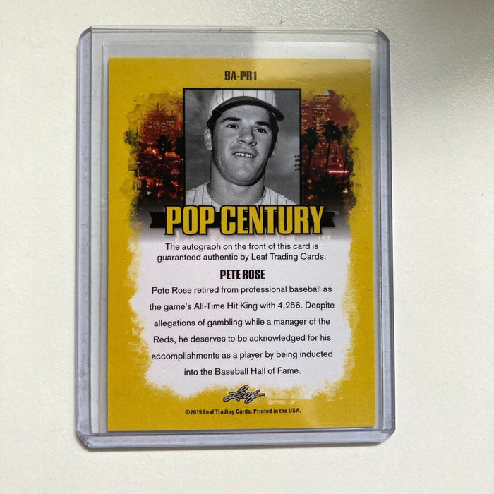 Leaf Pop Century Pete Rose #5/10 Auto Signed Autographed Baseball Card