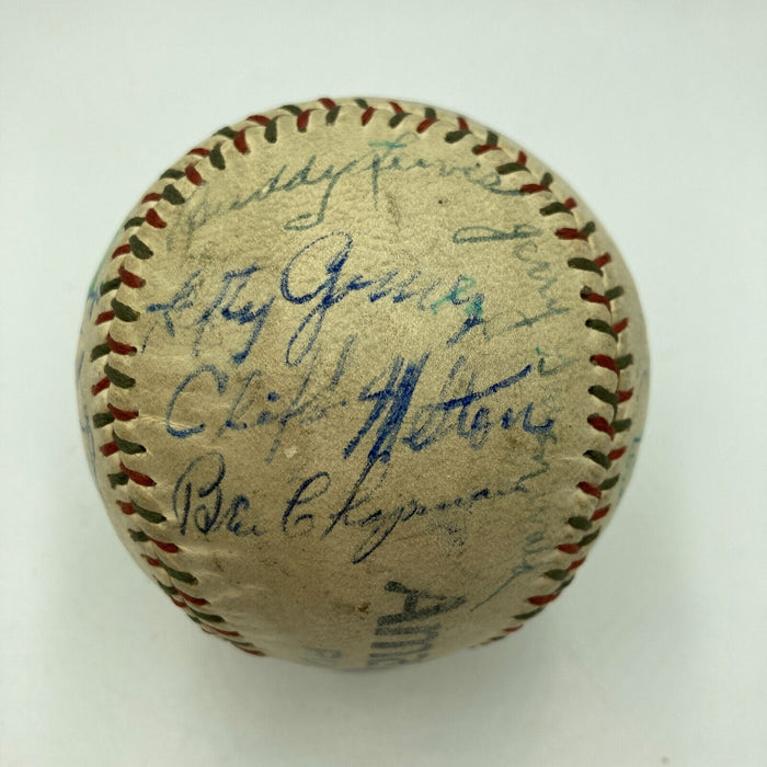 Babe Ruth & Lou Gehrig 1934 New York Yankees Team Signed Baseball PSA DNA