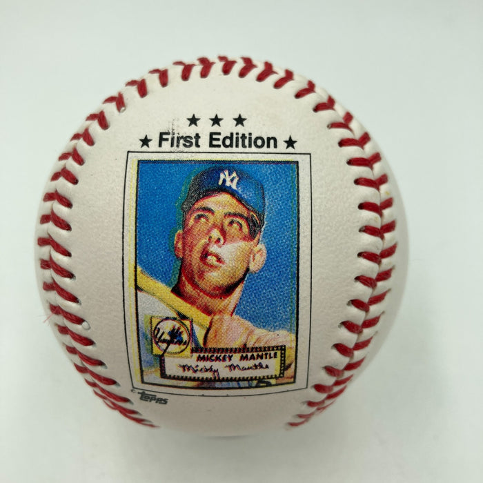 Mickey Mantle #7 Signed 1952 Topps Rookie Card Baseball JSA COA