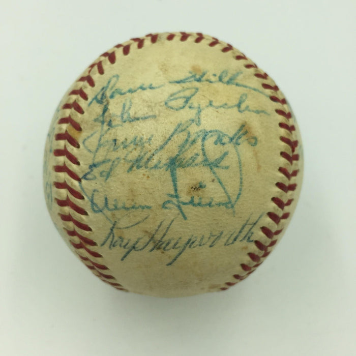 1955 Chicago Cubs Team Signed National League Baseball Ernie Banks JSA COA