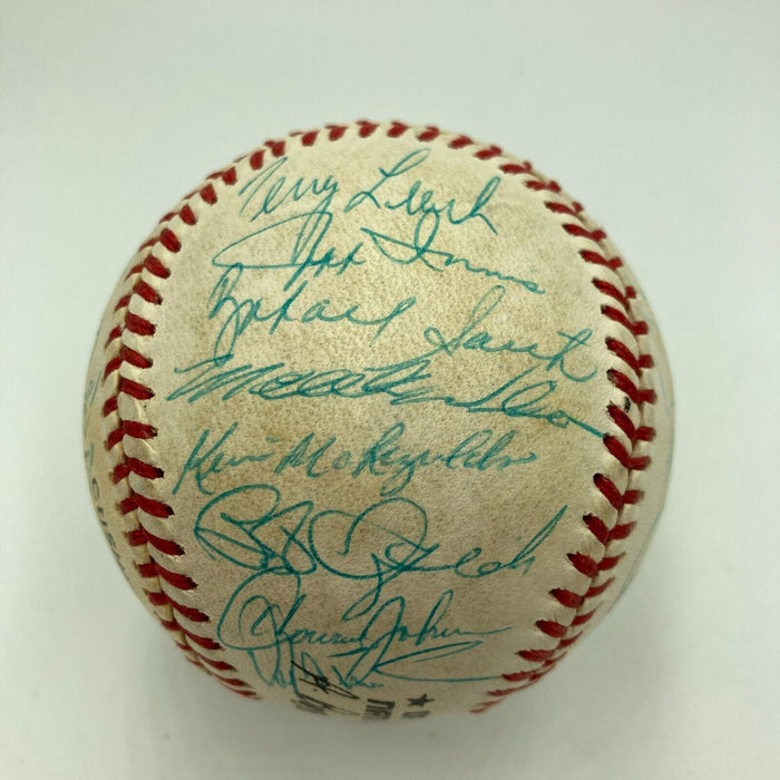 1987 New York Mets Team Signed National League Baseball Gary Carter JSA COA