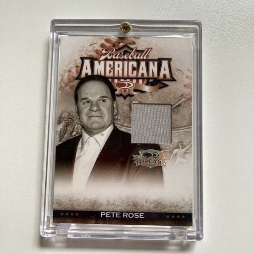 2008 Donruss Threads Americana Pete Rose #125/250 Game Used Jersey