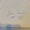 Hank Aaron Signed Large 15x24 Actual Hand Tracing With JSA COA Very Rare