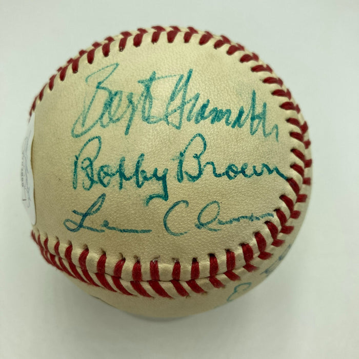 The Finest Baseball Commissioners Signed Baseball 11 Signatures JSA COA