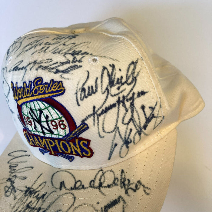 1996 New York Yankees Team Signed World Series Hat With Derek Jeter JSA COA