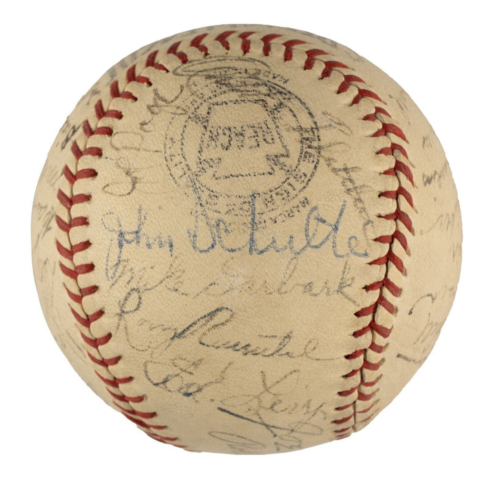 1944 New York Yankees Team Signed Baseball 31 Sigs Joe Mccarthy JSA COA