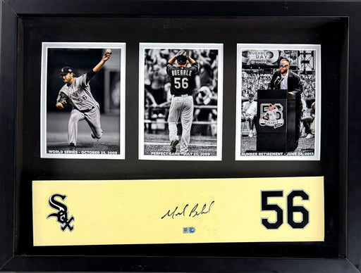 Mark Buehrle Signed Pitching Rubber Display Framed RARE Beckett COA