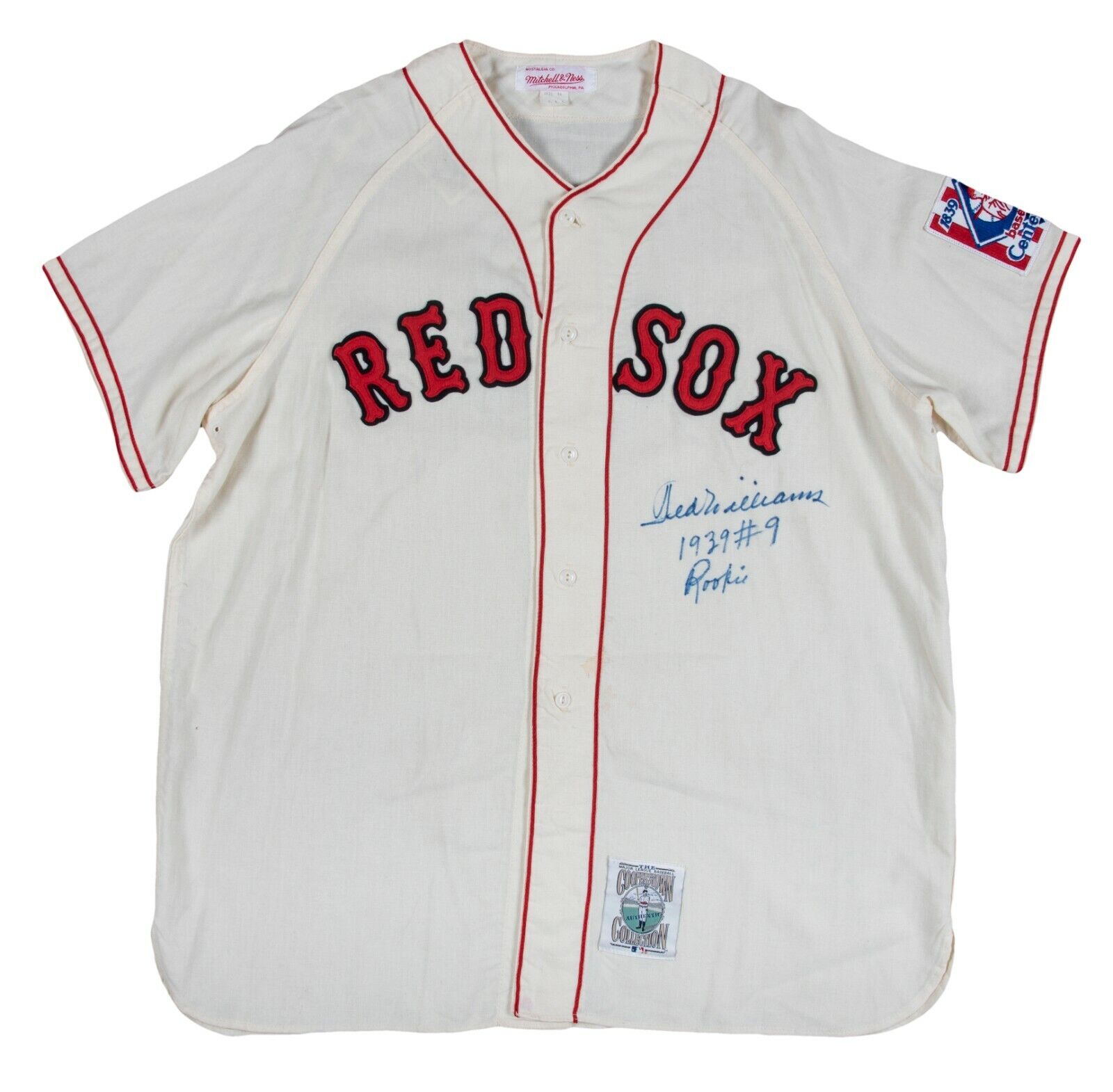 Ted Williams 1939 Rookie #9 Signed Authentic Boston Red Sox Jersey Beckett COA