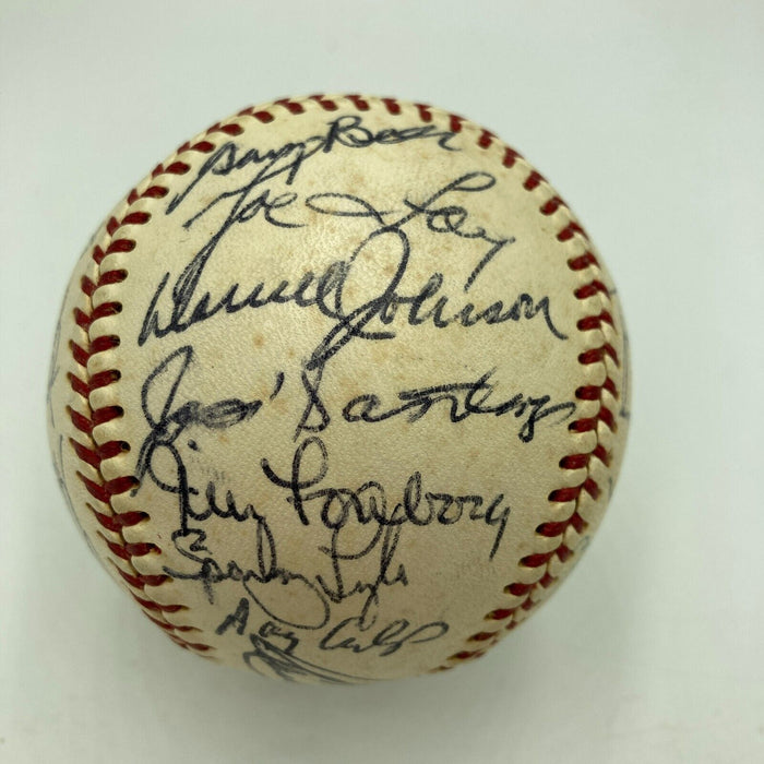 1968 Boston Red Sox Team Signed American League Baseball JSA COA