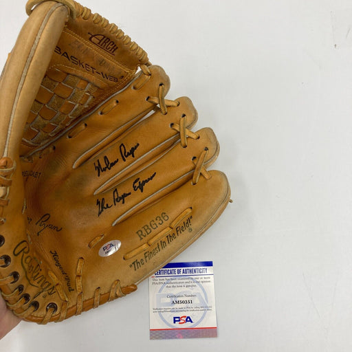 Nolan Ryan "The Ryan Express" Signed Game Model Baseball Glove PSA DNA COA