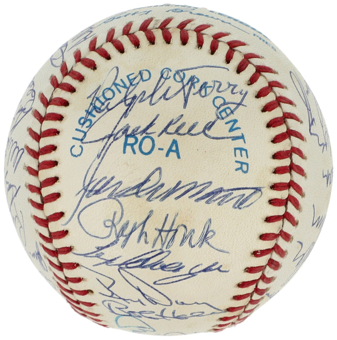 1961 New York Yankees World Series Champs Team Signed Baseball Mickey Mantle JSA