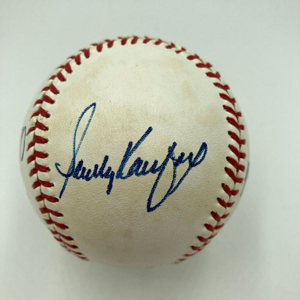 Vin Scully Sandy Koufax Don Drysdale Walt Alston Duke Snider Signed Baseball JSA