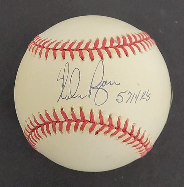 Nolan Ryan 5,714 K's Signed American League Baseball Beckett Hologram