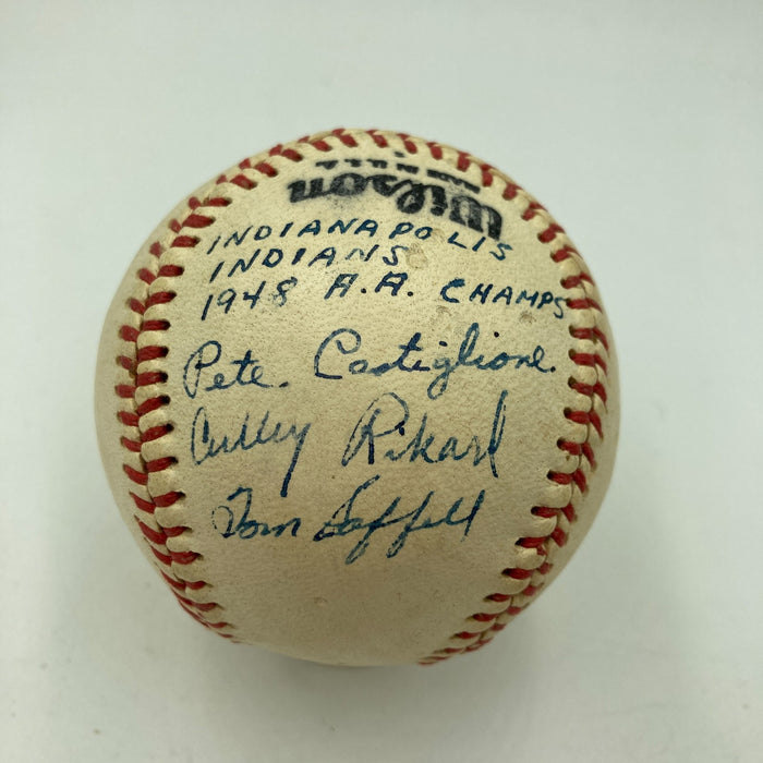 1948 Indianapolis Indians Minor League Champs Multi Signed Baseball Al Lopez