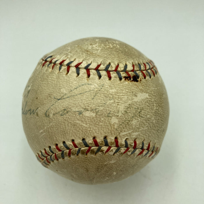 President Calvin Coolidge Single Signed 1927 American League Baseball JSA COA