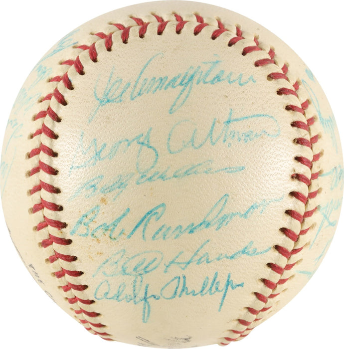 Beautiful 1966 Chicago Cubs Team Signed National League Baseball Ernie Banks JSA