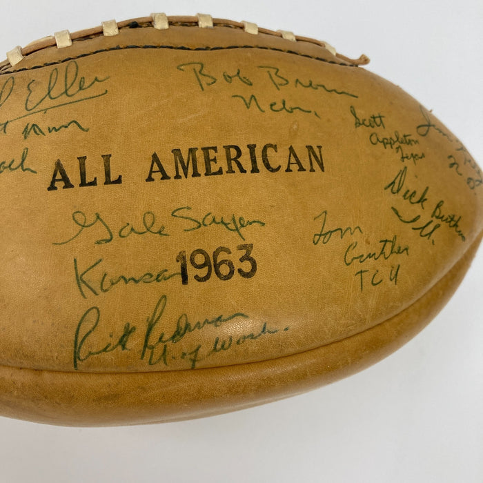 1963 All American Team Signed Football Roger Staubach Gale Sayers Butkus JSA