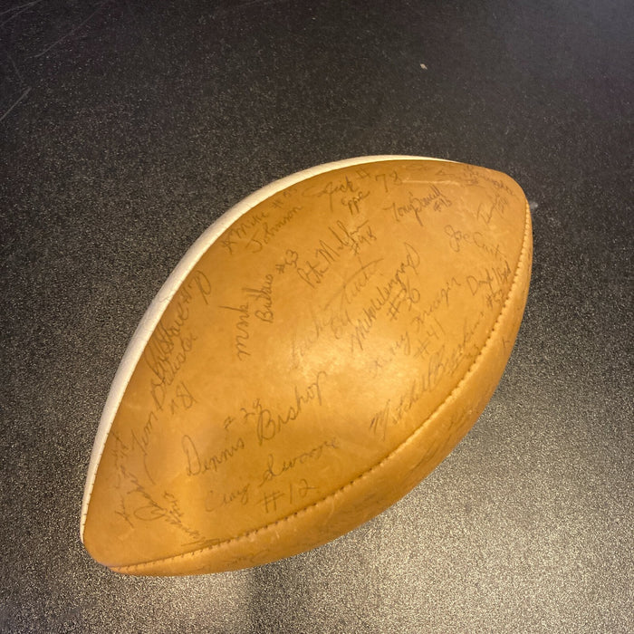 1982 Fighting Illini Liberty Bowl Team Signed Autographed Game Football NCAA