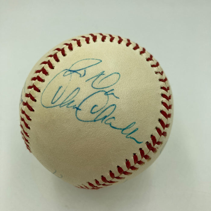 Billy Martin George Steinbrenner Chambliss 1976 ALCS Walk-off HR Signed Baseball