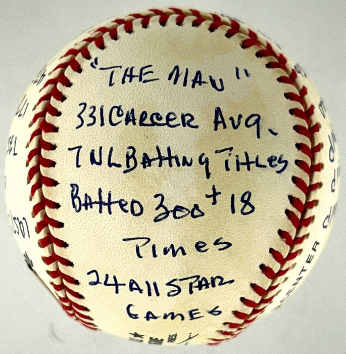 Beautiful Stan Musial Signed Heavily Inscribed Career STAT Baseball PSA & RJ COA