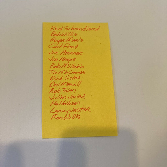 1968 St. Louis Cardinals NL Champs Team Signed Photo Roger Maris JSA COA