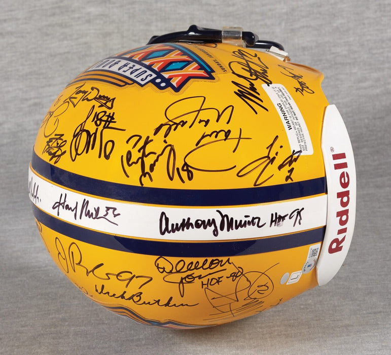 1997 Super Bowl NFL Legends Multi Signed Helmet Peyton Manning Steve McNair BAS