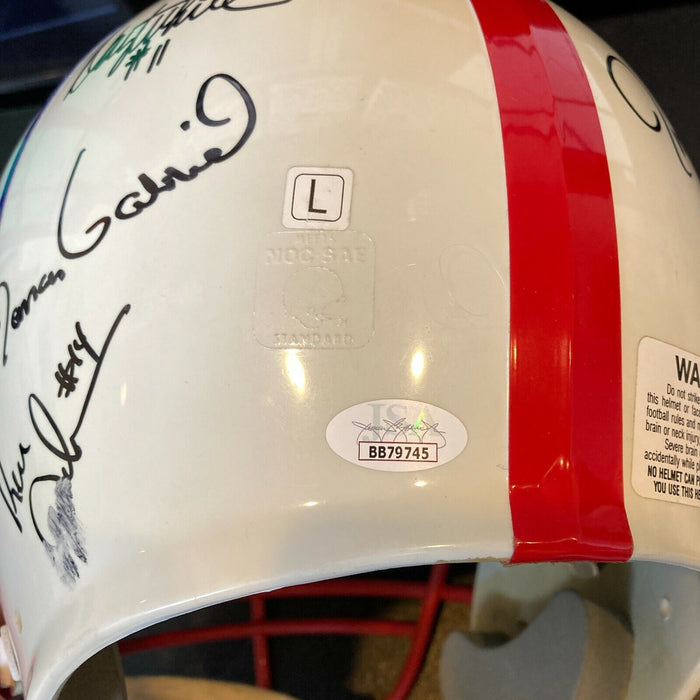 Johnny Unitas HOF Quarterback Legends Signed Full Size Helmet 18 Sigs JSA COA