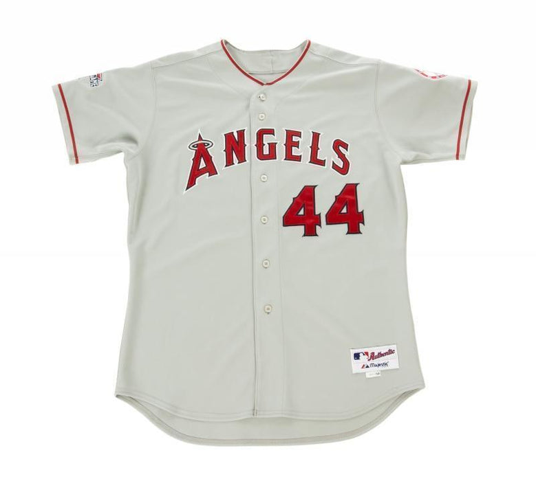 MIKE NAPOLI 2010 LOS ANGELES ANGELS AUTHENTIC GAME USED WORN ROAD JERSEY