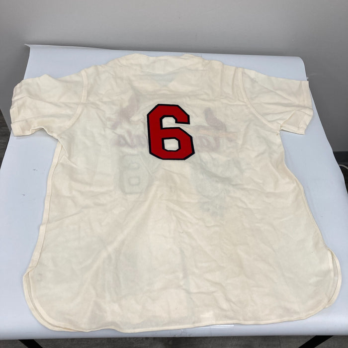 Stan Musial Signed Heavily Inscribed STATS St. Louis Cardinals Jersey JSA COA
