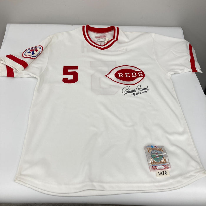 Johnny Bench 1976 WS MVP Signed Mitchell & Ness Cincinnati Reds Jersey JSA COA