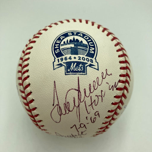 New York Mets Legendary Moments Signed Baseball Tom Seaver Mookie Wilson JSA COA