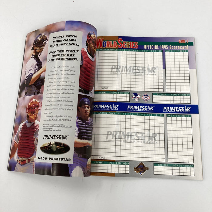 Tom Glaive "1995 W.S. MVP" Signed World Series Scorebook Program JSA COA